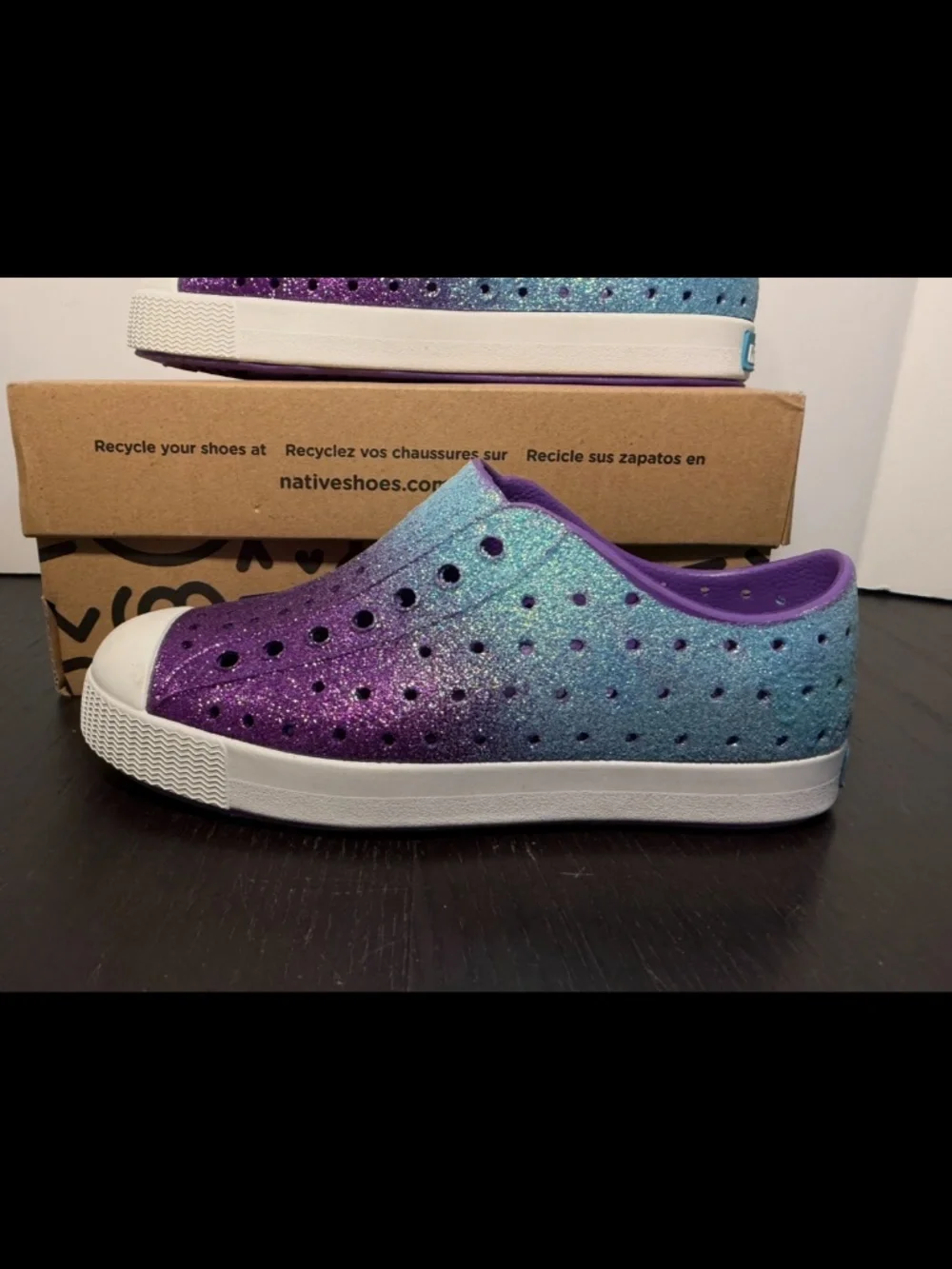 Native Jefferson Bling Slip On Shoes Glittered Starfish Little Kids/Toddler C13
